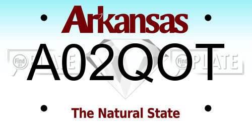 A02QOT Arkansas License Plate