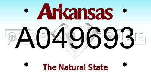 A049693 Arkansas License Plate