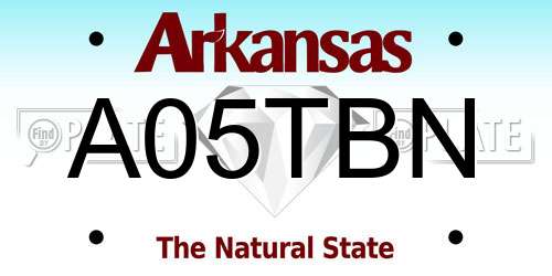 A05TBN Arkansas License Plate