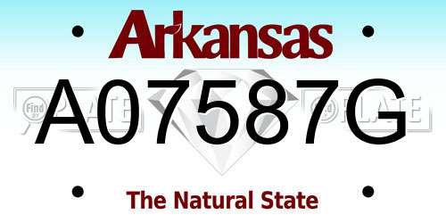 A07587G Arkansas License Plate