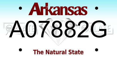 A07882G Arkansas License Plate