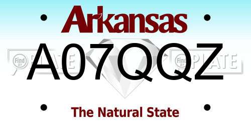 A07QQZ Arkansas License Plate