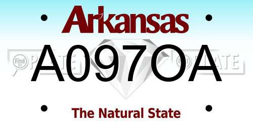 A097OA Arkansas License Plate