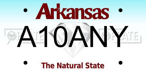 A10ANY Arkansas License Plate