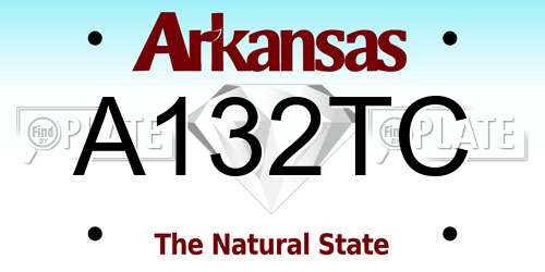 A132TC Arkansas License Plate
