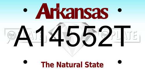 A14552T Arkansas License Plate