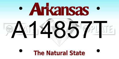 A14857T Arkansas License Plate