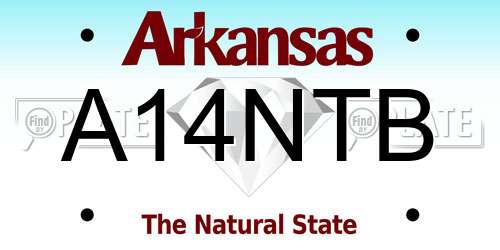 A14NTB Arkansas License Plate
