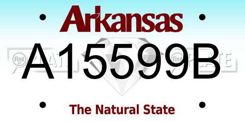 A15599B Arkansas License Plate