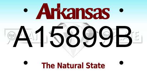 A15899B Arkansas License Plate