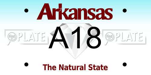 A18 Arkansas License Plate