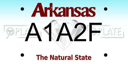 A1A2F Arkansas License Plate