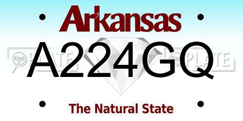 A224GQ Arkansas License Plate