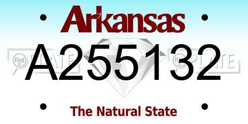 A255132 Arkansas License Plate