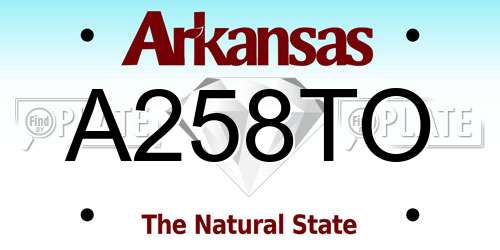 A258TO Arkansas License Plate