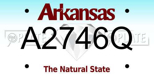 A2746Q Arkansas License Plate