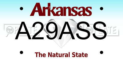 A29ASS Arkansas License Plate