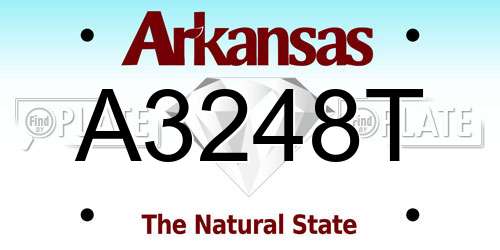 A3248T Arkansas License Plate