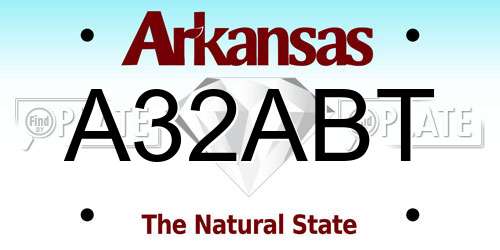 A32ABT Arkansas License Plate