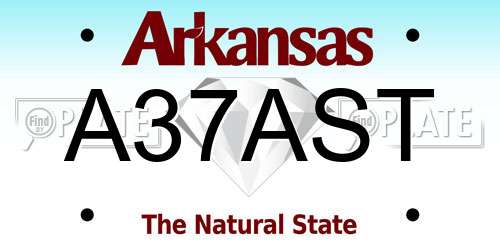 A37AST Arkansas License Plate