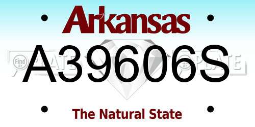 A39606S Arkansas License Plate