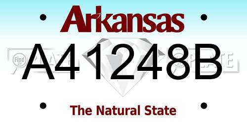 A41248B Arkansas License Plate