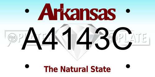 A4143C Arkansas License Plate
