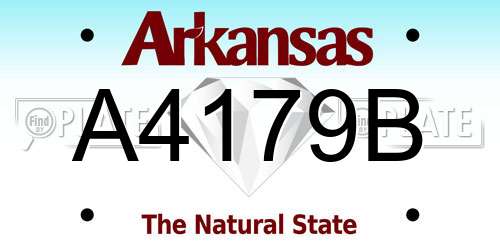 A4179B Arkansas License Plate