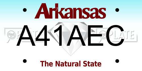 A41AEC Arkansas License Plate