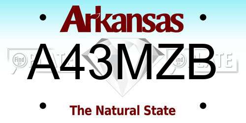A43MZB Arkansas License Plate