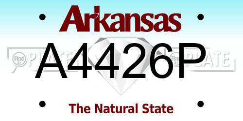 A4426P Arkansas License Plate