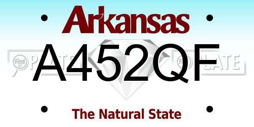 A452QF Arkansas License Plate