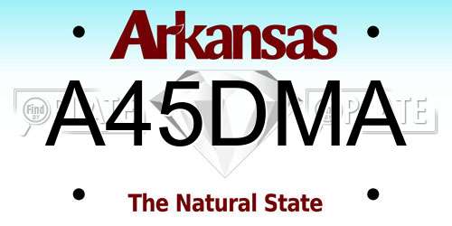A45DMA Arkansas License Plate