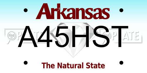 A45HST Arkansas License Plate
