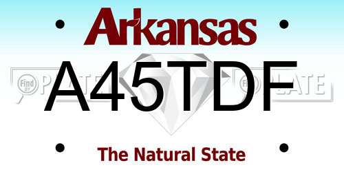 A45TDF Arkansas License Plate