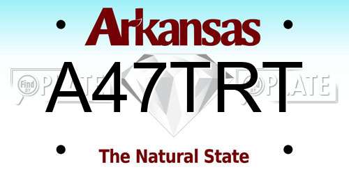 A47TRT Arkansas License Plate