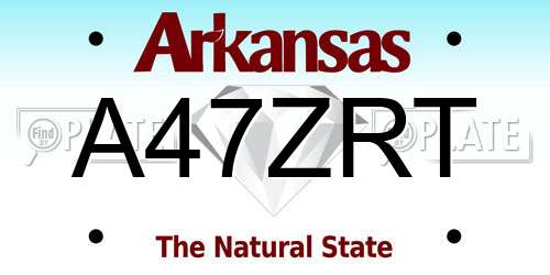 A47ZRT Arkansas License Plate