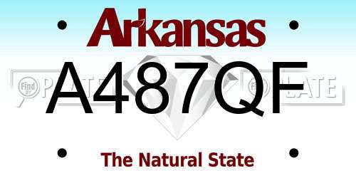 A487QF Arkansas License Plate
