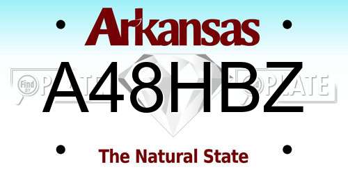 A48HBZ Arkansas License Plate