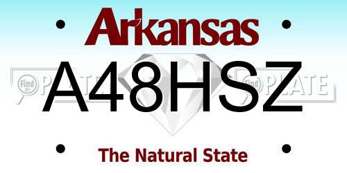 A48HSZ Arkansas License Plate