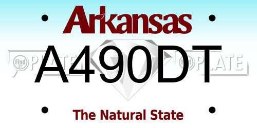 A490DT Arkansas License Plate