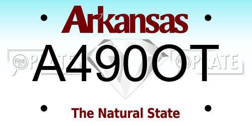 A490OT Arkansas License Plate