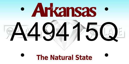 A49415Q Arkansas License Plate