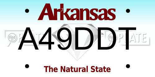 A49DDT Arkansas License Plate