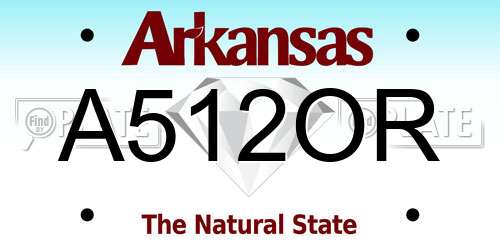 A512OR Arkansas License Plate