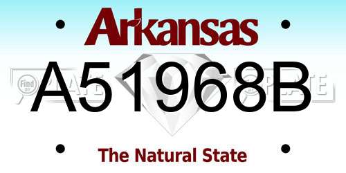 A51968B Arkansas License Plate