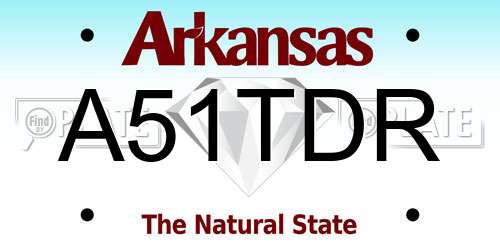 A51TDR Arkansas License Plate