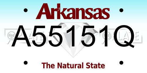 A55151Q Arkansas License Plate