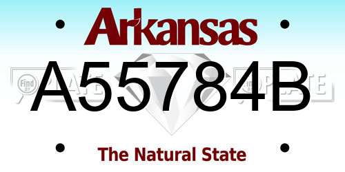 A55784B Arkansas License Plate