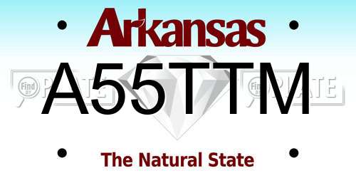 A55TTM Arkansas License Plate
